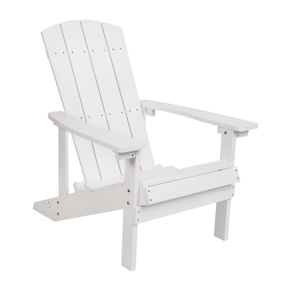 White |#| Outdoor White All-Weather Poly Resin Wood Adirondack Chair