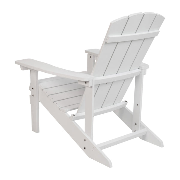 White |#| Outdoor White All-Weather Poly Resin Wood Adirondack Chair