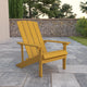 Yellow |#| Outdoor Yellow All-Weather Poly Resin Wood Adirondack Chair