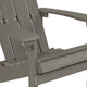 Gray |#| Outdoor Gray All-Weather Poly Resin Wood Adirondack Chair