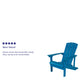 Blue |#| Outdoor Blue All-Weather Poly Resin Wood Adirondack Chair