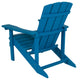 Blue |#| Outdoor Blue All-Weather Poly Resin Wood Adirondack Chair