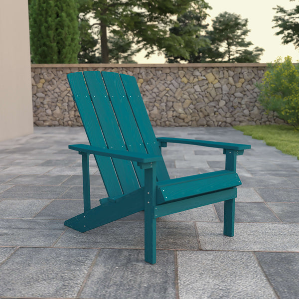 Sea Foam |#| Outdoor Sea Foam All-Weather Poly Resin Wood Adirondack Chair