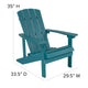 Sea Foam |#| Outdoor Sea Foam All-Weather Poly Resin Wood Adirondack Chair