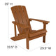 Teak |#| Outdoor Teak All-Weather Poly Resin Wood Adirondack Chair