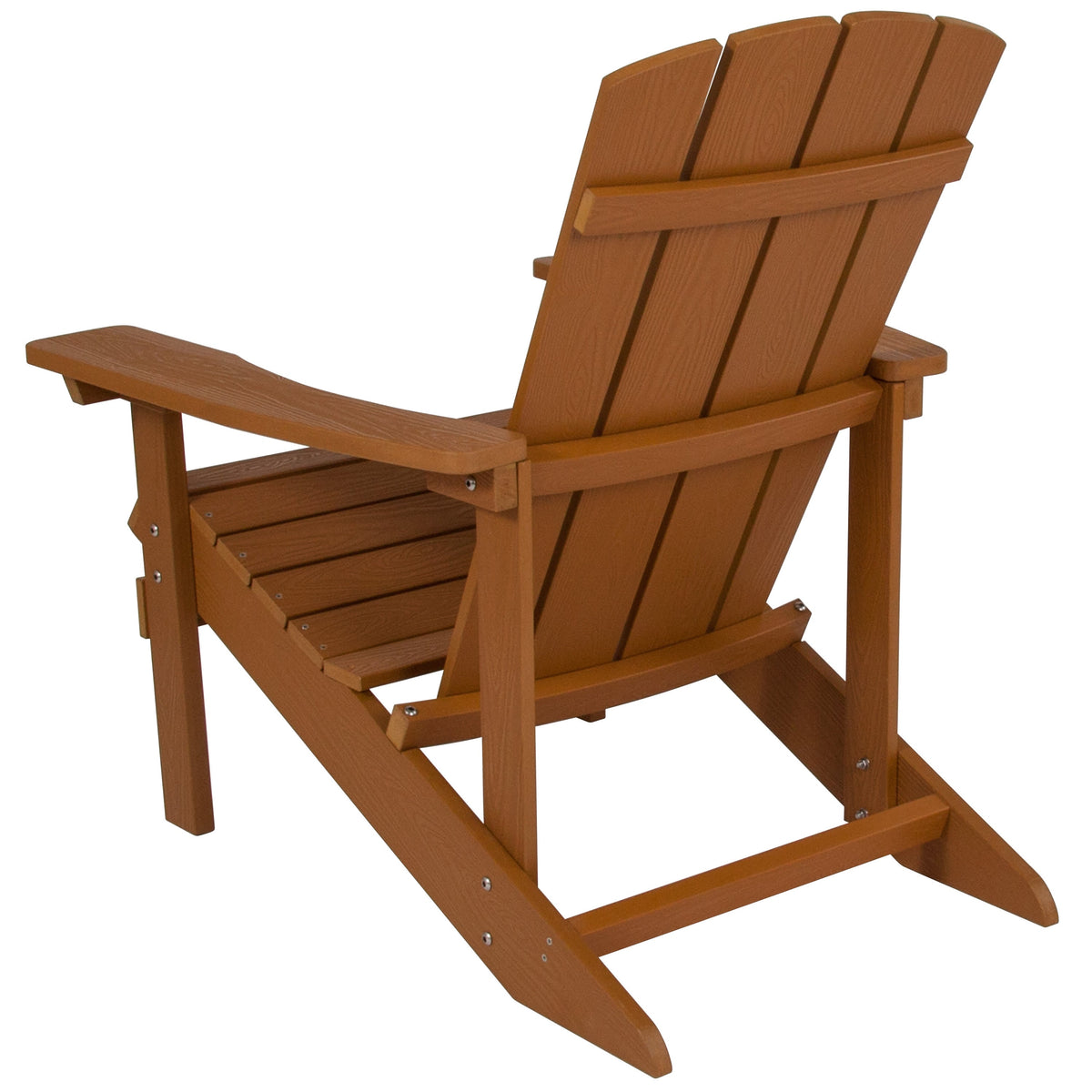 Teak |#| Outdoor Teak All-Weather Poly Resin Wood Adirondack Chair