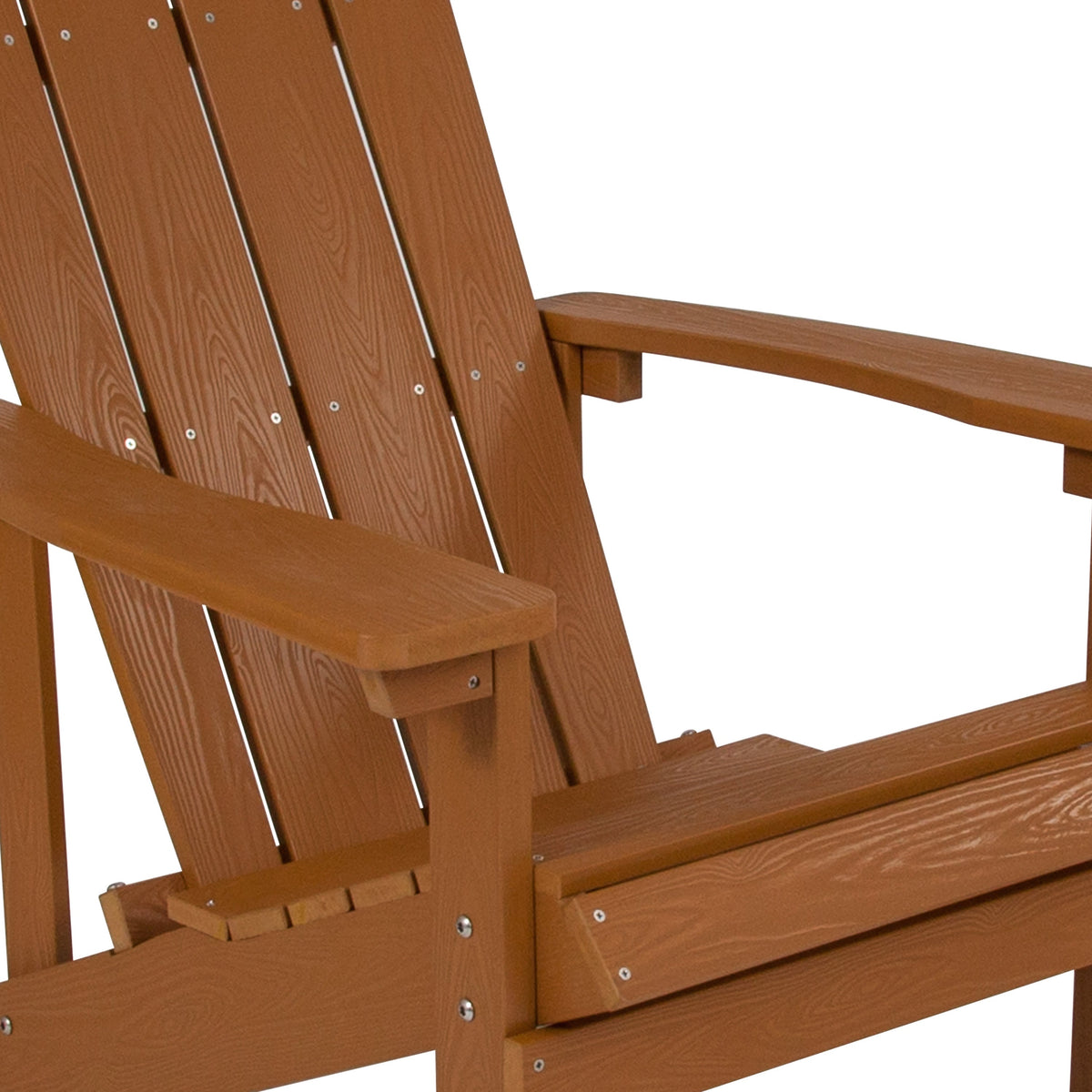 Teak |#| Outdoor Teak All-Weather Poly Resin Wood Adirondack Chair