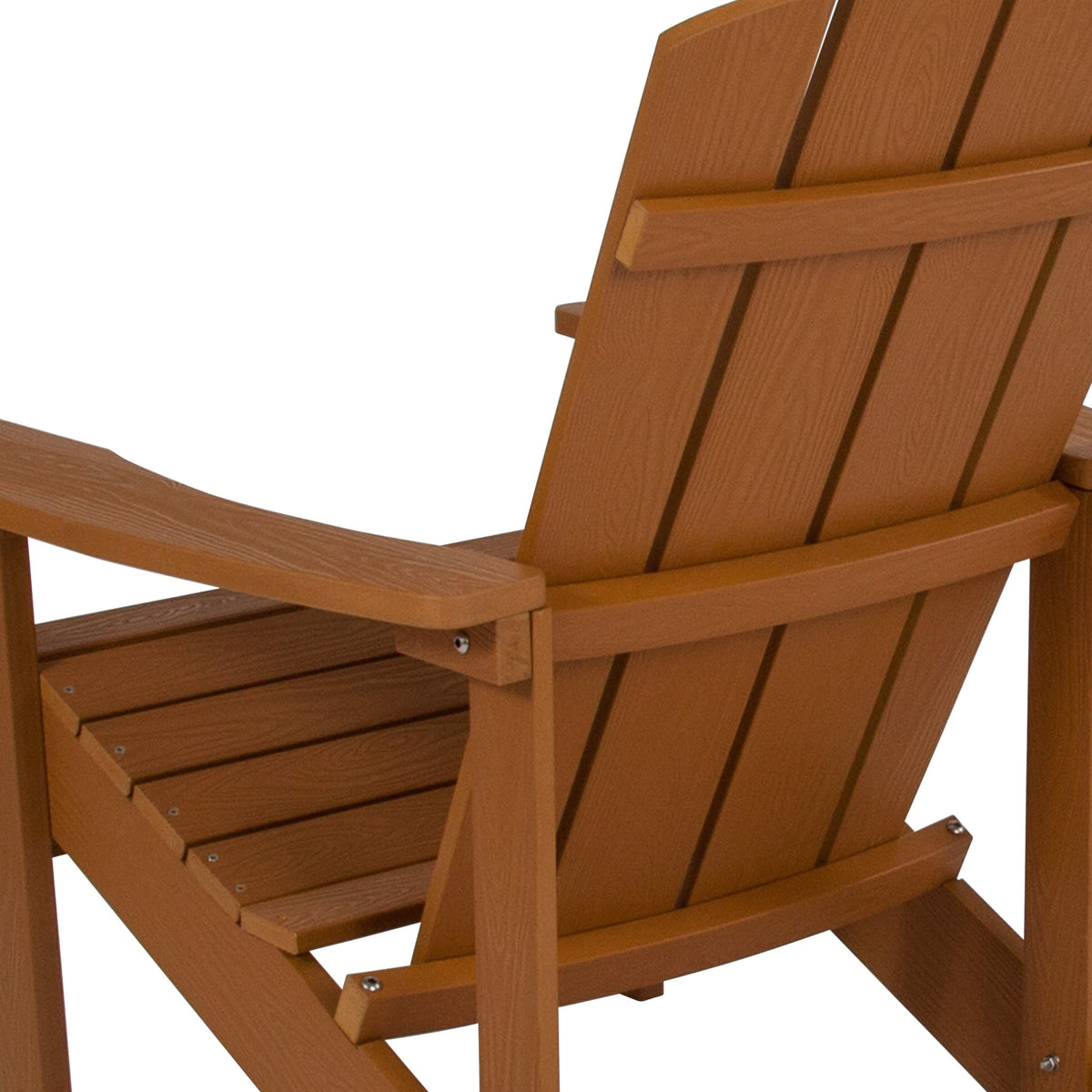 Teak |#| Outdoor Teak All-Weather Poly Resin Wood Adirondack Chair