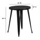 Black |#| 24inch Round Black Metal Indoor-Outdoor Table - Restaurant Furniture