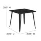 Black |#| 31.75inch Square Black Metal Indoor-Outdoor Table - Event Table