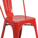 Red |#| Red Metal Indoor-Outdoor Stackable Chair - Restaurant Chair - Bistro Chair