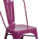 Purple |#| Purple Metal Indoor-Outdoor Stackable Chair - Kitchen Furniture - Café Chair