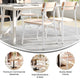 Antique White |#| Commercial Solid Wood Dining Chair with White Frame and Antique White Finish