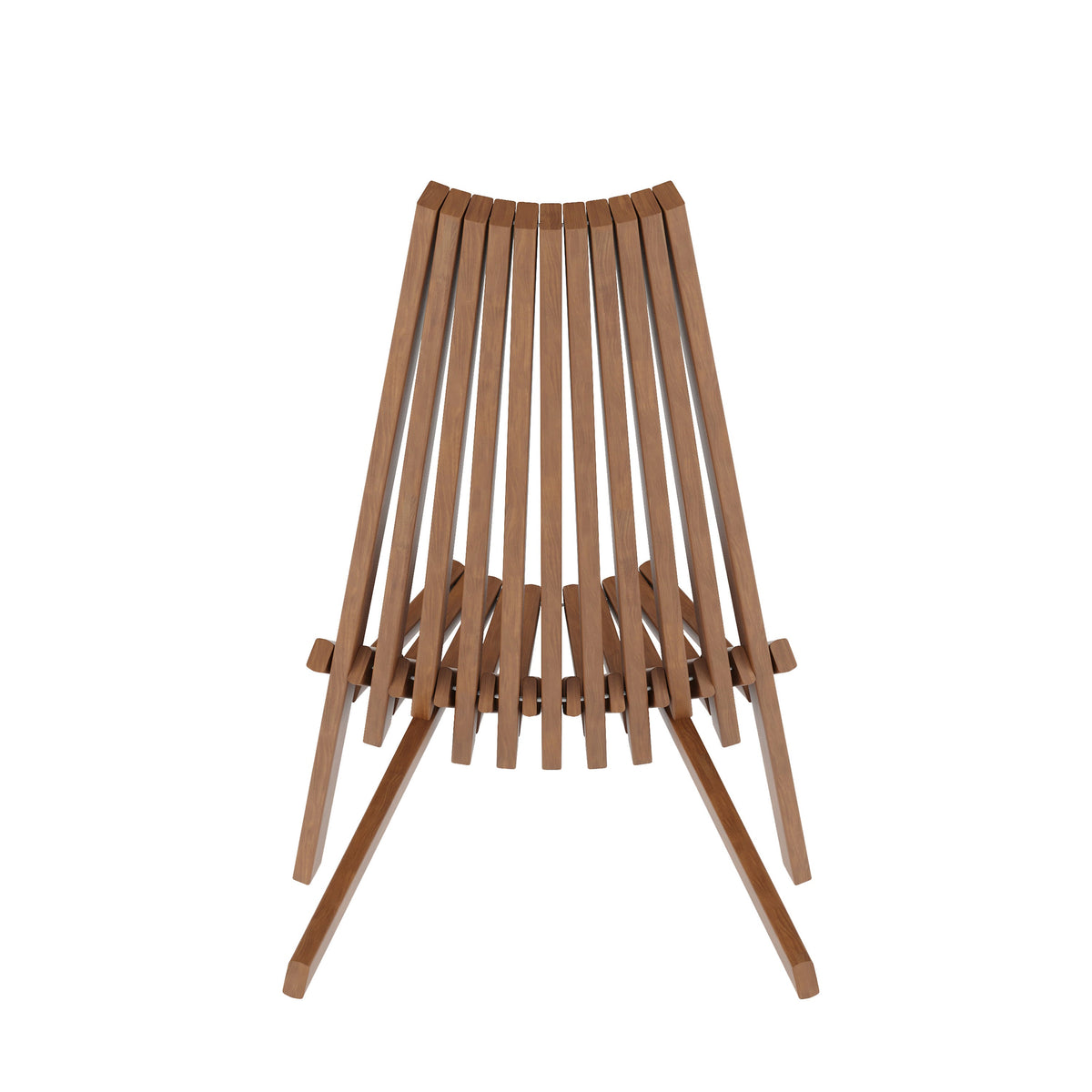 Brown |#| Commercial Indoor/Outdoor Low Profile Acacia Wood Patio Folding Chair in Brown