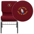 Embroidered HERCULES Series 18.5''W Church Chair with Book Rack