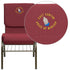 Embroidered HERCULES Series 18.5''W Church Chair with Book Rack