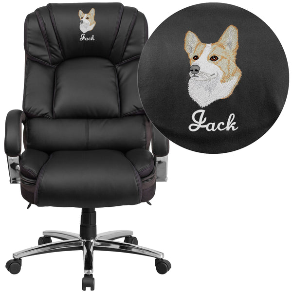 EMB Big & Tall 500 lb. Rated Black LeatherSoft Ergonomic Office Chair