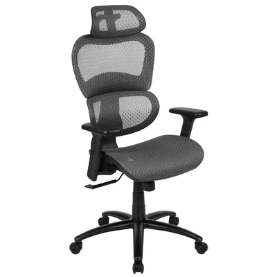 Ergonomic Mesh Office Chair with 2-to-1 Synchro-Tilt, Adjustable Headrest, Lumbar Support, and Adjustable Pivot Arms - View 1