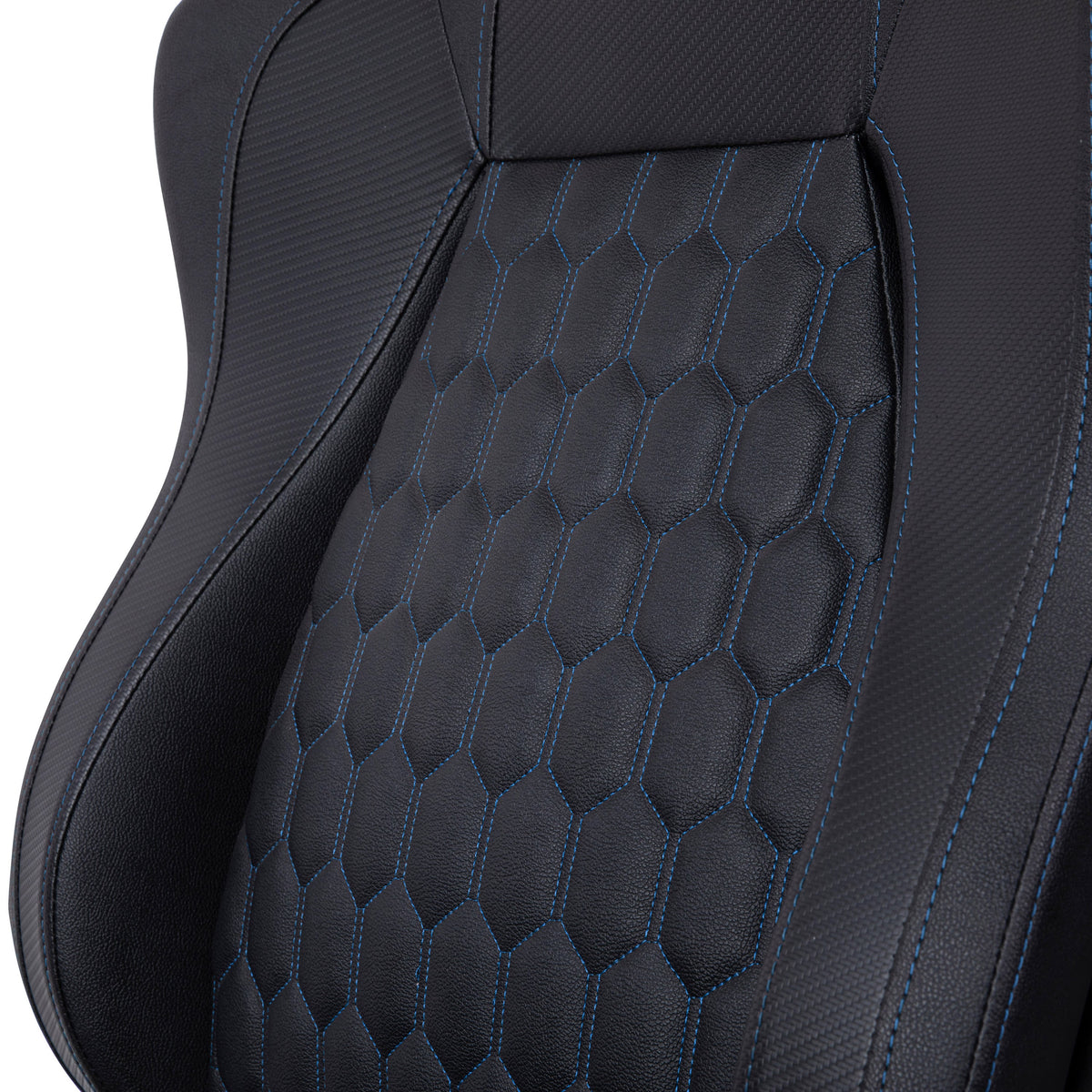 Black with Blue Trim |#| Ergonomic Gaming Chair with 4D Armrests, Headrest, & Lumbar Support-Black/Blue