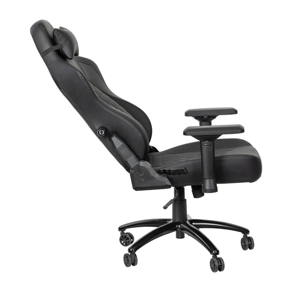 Black |#| Ergonomic Gaming Chair with 4D Armrests, Headrest, & Lumbar Support-Black/Black