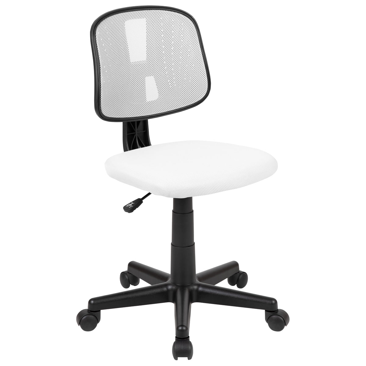 White |#| Flash Fundamentals Mid-Back White Mesh Swivel Task Office Chair with Pivot Back