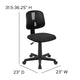 Black |#| Flash Fundamentals Mid-Back Black Mesh Swivel Task Office Chair with Pivot Back