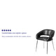 Black |#| Contemporary Black LeatherSoft Side Reception Chair w/Chrome Legs - Guest Chair