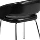 Black |#| Contemporary Black LeatherSoft Side Reception Chair w/Chrome Legs - Guest Chair