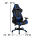 Blue |#| Gaming Bundle-Desk, Cup Holder/Headphone Hook & Blue Reclining Chair