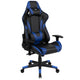 Blue |#| Gaming Bundle-Desk, Cup Holder/Headphone Hook & Blue Reclining Chair