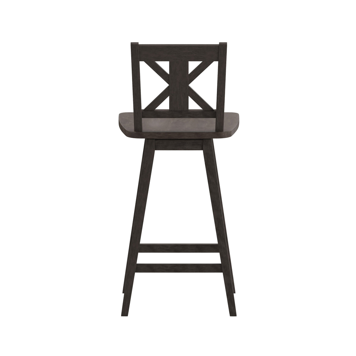 Gray Wash Walnut |#| Commercial 360° Swivel Wood Bar Height Stool in Gray Wash Walnut