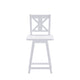 White Wash |#| Commercial 360° Swivel Wood Counter Height Stool in Antique White Wash