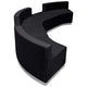 Black |#| 5 PC Black LeatherSoft Modular Reception Configuration w/Taut Back &Seat