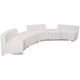 Melrose White |#| 5 PC White LeatherSoft Modular Reception Configuration w/Taut Back &Seat