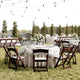Dark Brown |#| Indoor/Outdoor Lightweight Wood Look Resin Folding Event Chair in Dark Brown