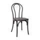 Black |#| Indoor/Outdoor Commercial Grade Wood Look Resin Thonet Style Chair in Black