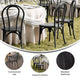 Black |#| Indoor/Outdoor Commercial Grade Wood Look Resin Thonet Style Chair in Black