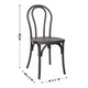 Black |#| Indoor/Outdoor Commercial Grade Wood Look Resin Thonet Style Chair in Black