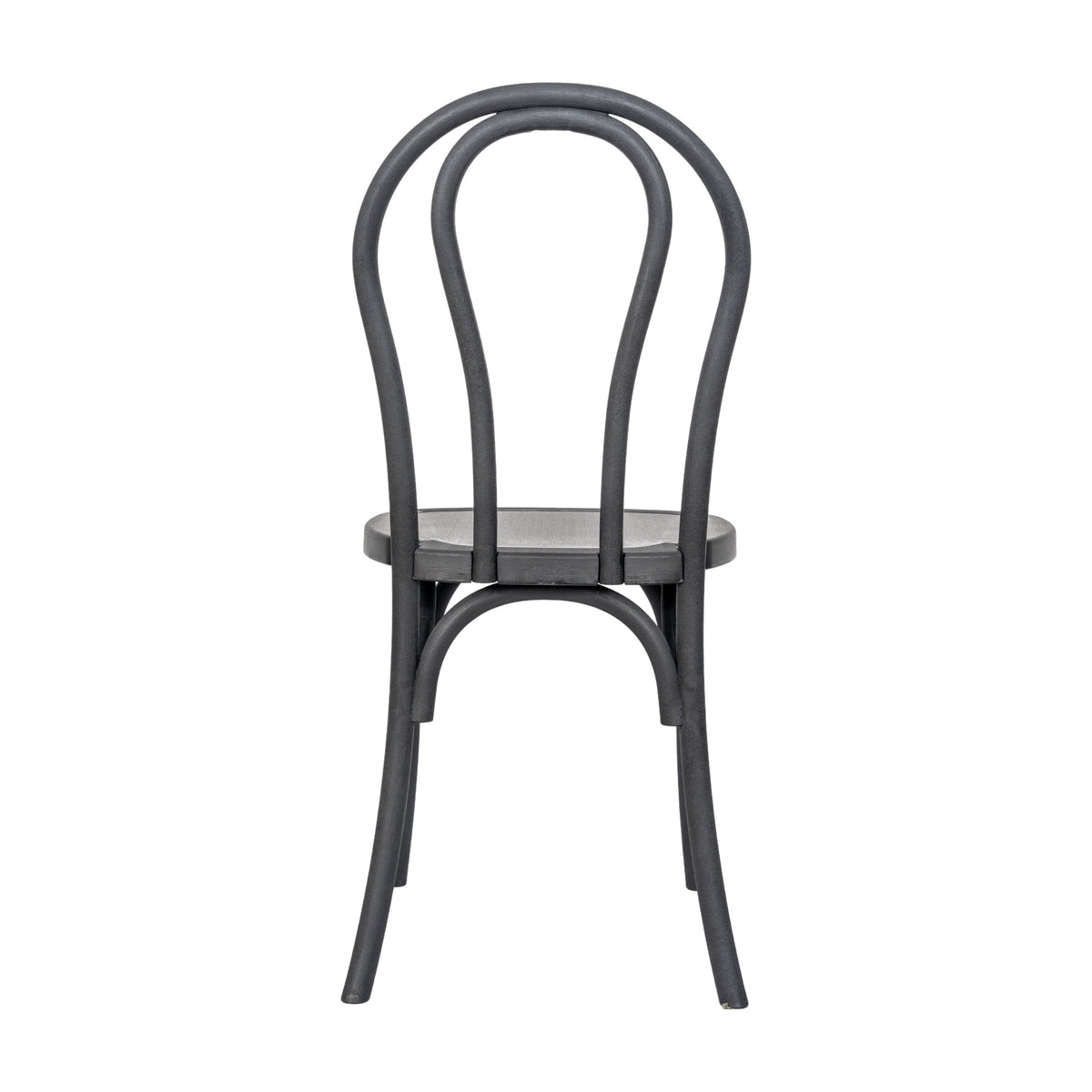 Black |#| Indoor/Outdoor Commercial Grade Wood Look Resin Thonet Style Chair in Black
