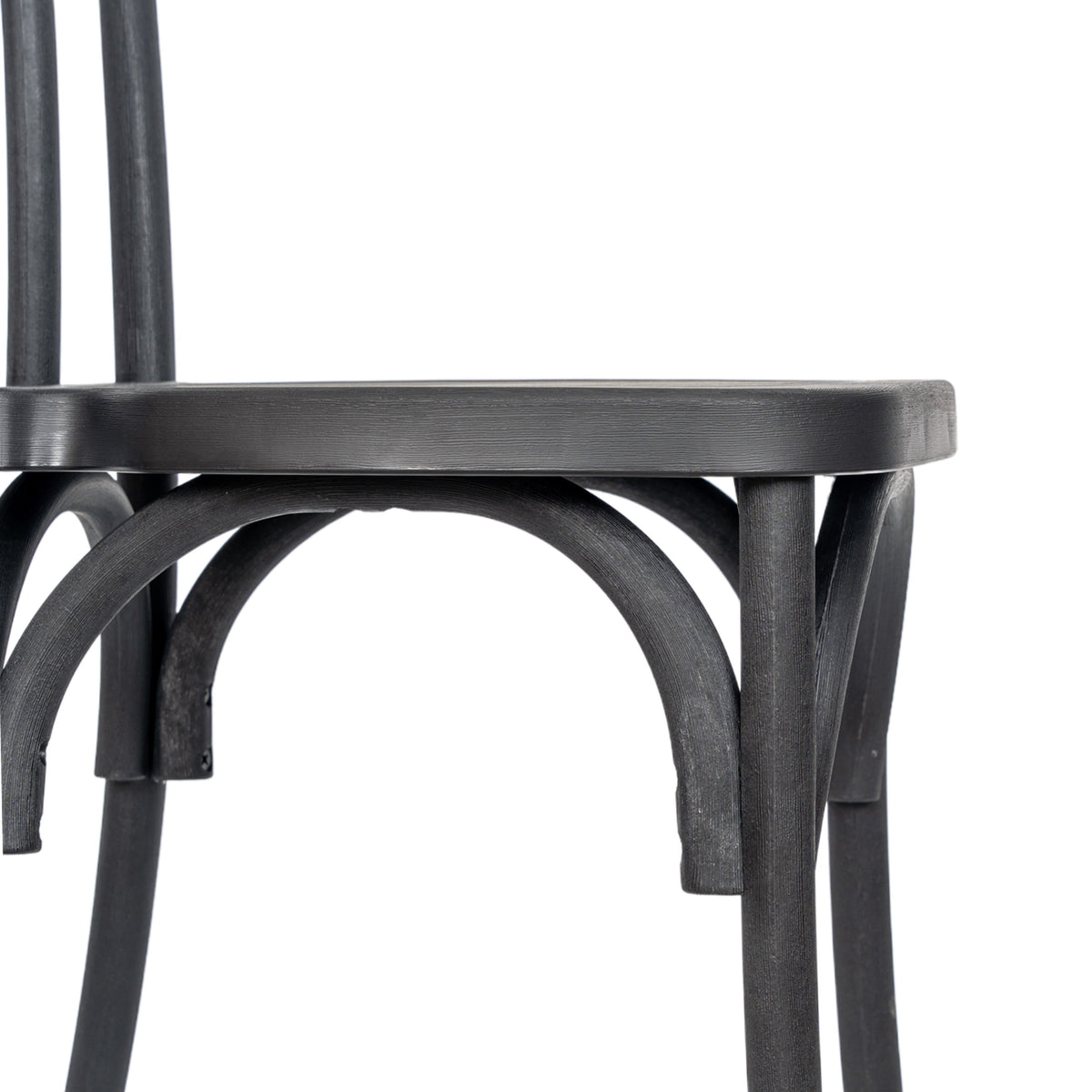 Black |#| Indoor/Outdoor Commercial Grade Wood Look Resin Thonet Style Chair in Black