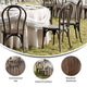 Dark Brown |#| Indoor/Outdoor Commercial Grade Wood Look Resin Thonet Style Chair in Dark Brown