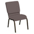 HERCULES Series 18.5''W Church Chair in E-Z Vinyl - Gold Vein Frame