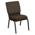 HERCULES Series 18.5''W Church Chair in Mission Fabric - Gold Vein Frame