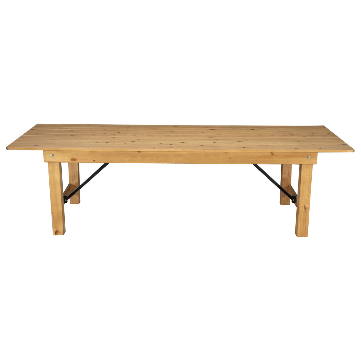 Light Natural |#| 9' x 40inch Rectangular Antique Rustic Light Natural Solid Pine Folding Farm Table