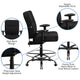 Black Fabric |#| Big & Tall 400 lb. Rated Rectangular Back Black Fabric Ergonomic Draft Chair