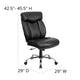 Black LeatherSoft |#| Big & Tall 400 lb. Rated High Back Black LeatherSoft Executive Office Chair