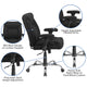 Black Fabric |#| Big & Tall 400 lb. Rated Mid-Back Black Fabric Swivel Ergonomic Office Chair