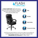 Black |#| Big & Tall 500 lb. Rated Black LeatherSoft Swivel Office Chair w/Extra Wide Seat