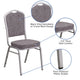Herringbone Fabric/Silver Frame |#| Crown Back Stacking Banquet Chair in Herringbone Fabric - Silver Frame