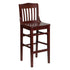 HERCULES Series Finished School House Back Wooden Restaurant Barstool